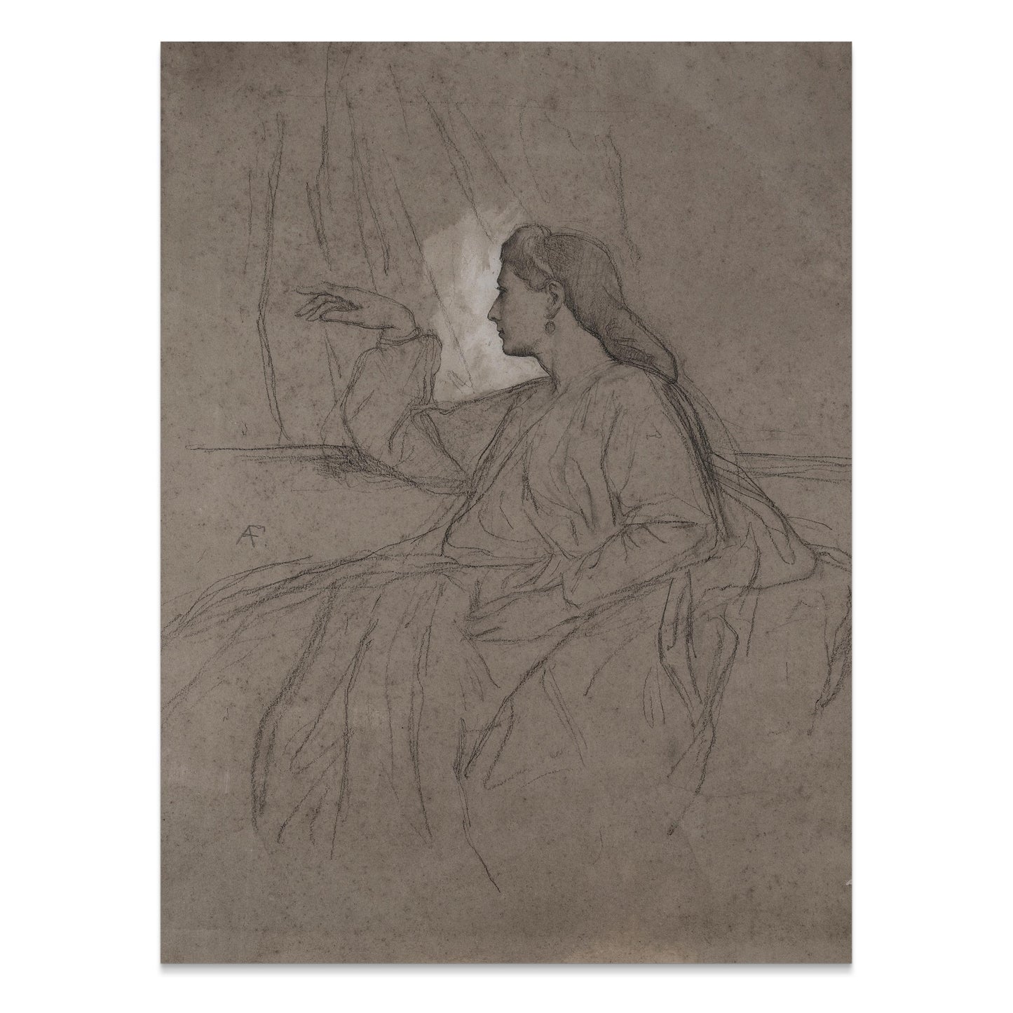Premium Poster of Artistic Portrait Illustration of Woman Posters
