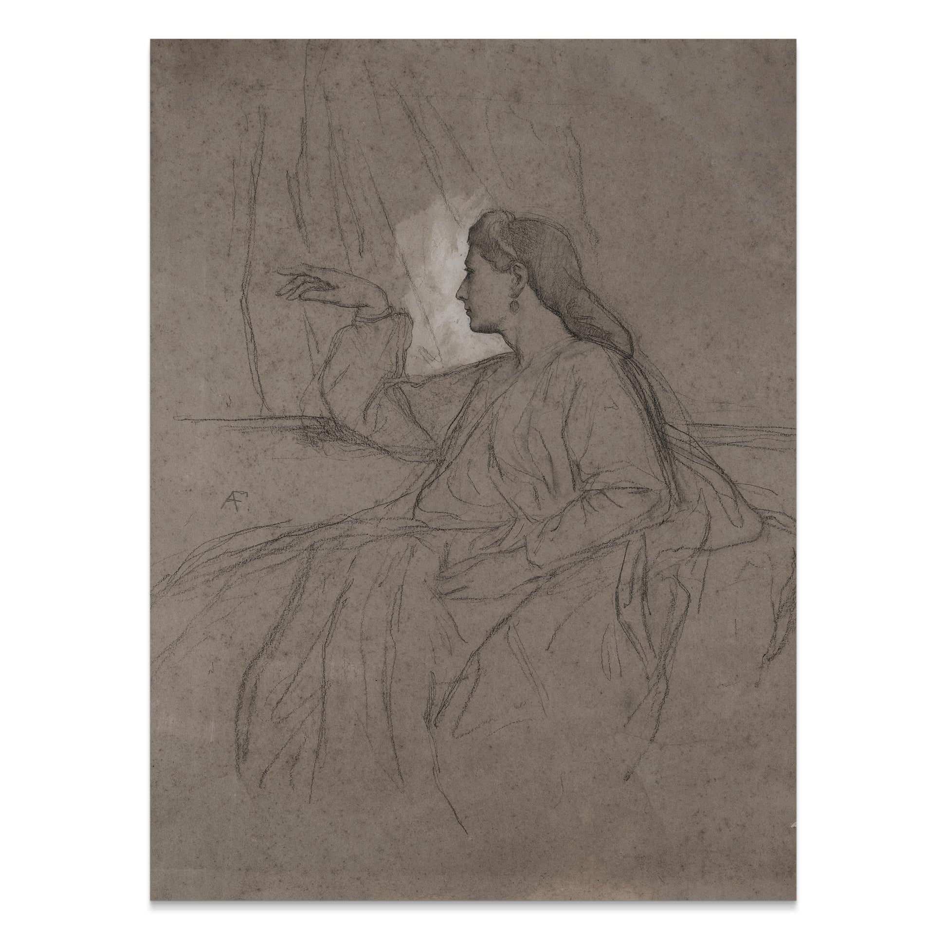 Premium Poster of Artistic Portrait Illustration of Woman Posters