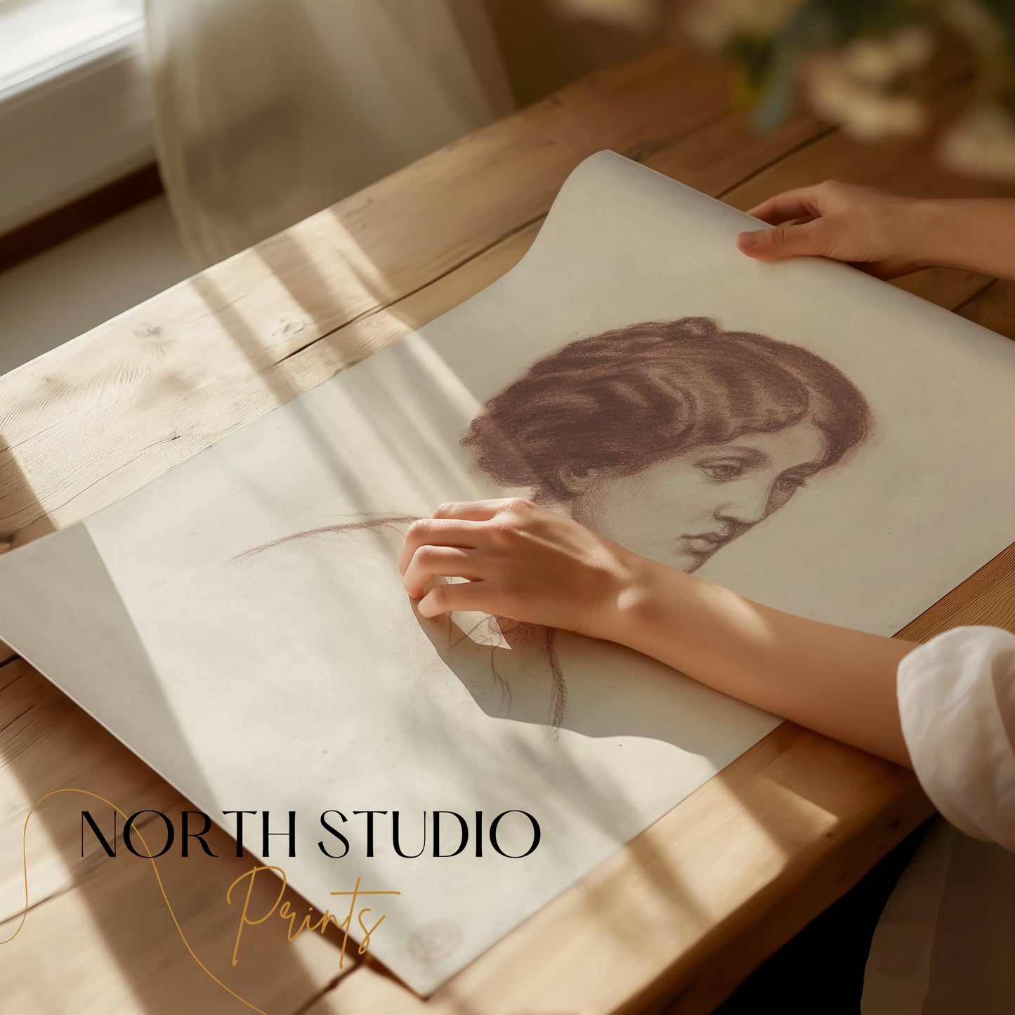 Premium Poster of Artistic Profile of Woman Classic Art Posters