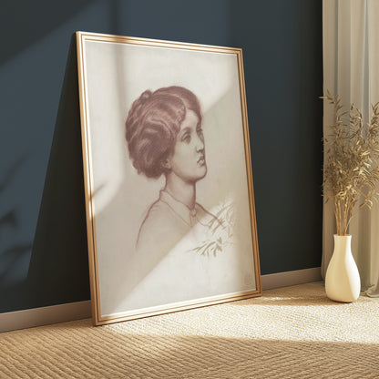 Premium Poster of Artistic Profile of Woman Classic Art Posters