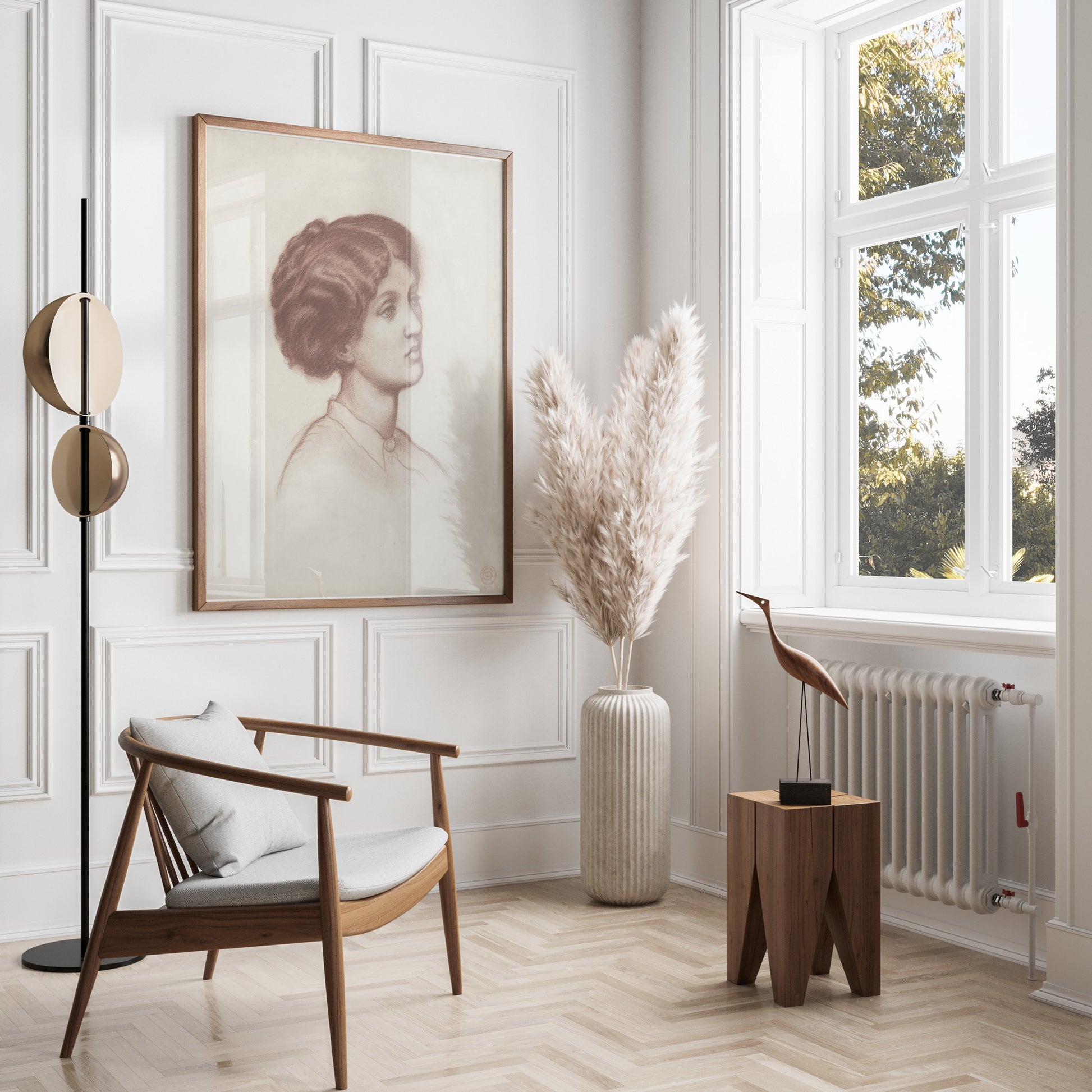 Premium Poster of Artistic Profile of Woman Classic Art Posters