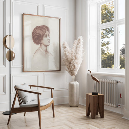 Premium Poster of Artistic Profile of Woman Classic Art Posters