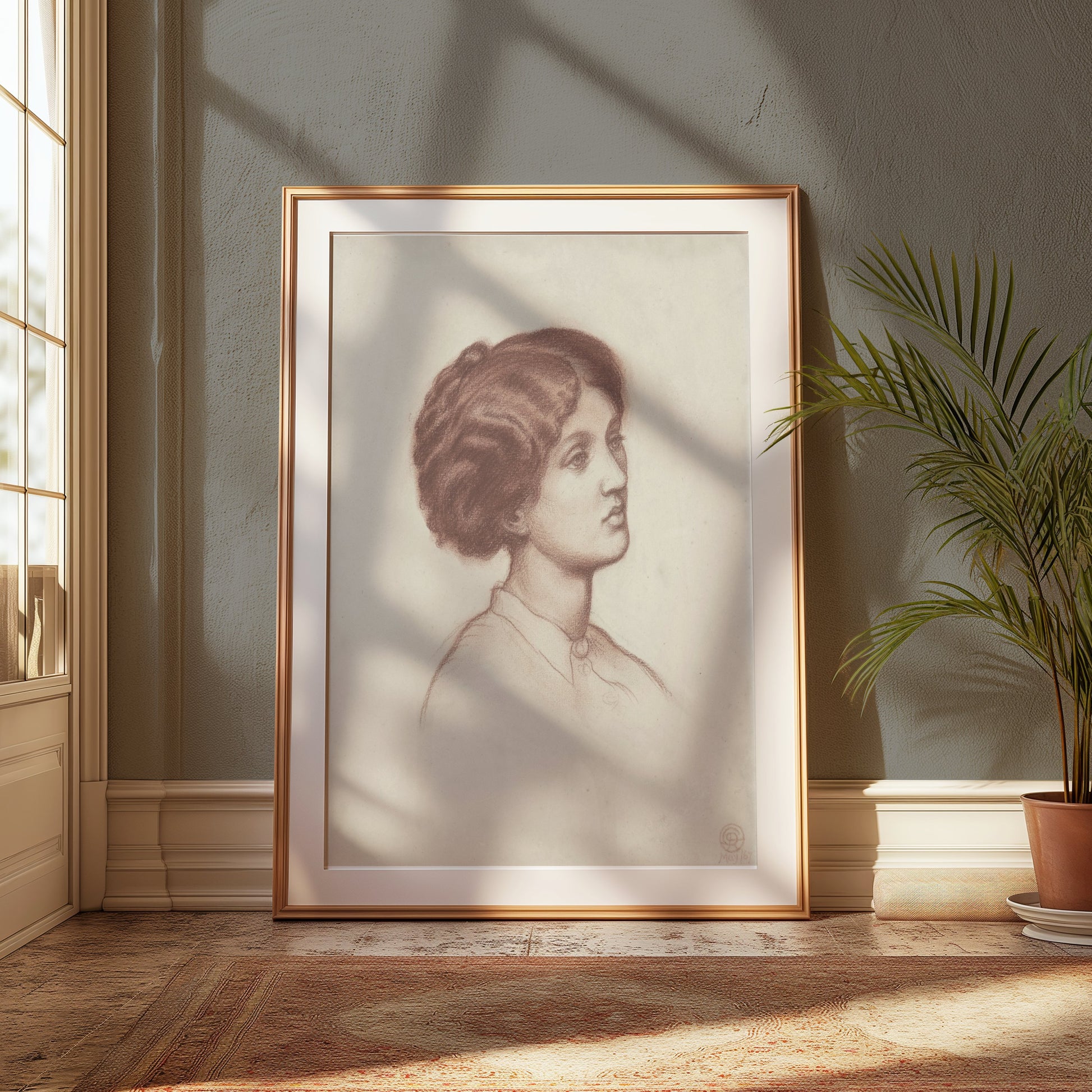 Premium Poster of Artistic Profile of Woman Classic Art Posters
