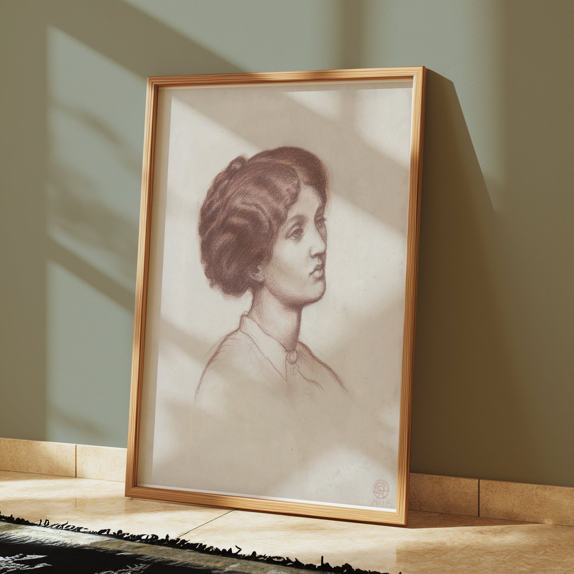 Premium Poster of Artistic Profile of Woman Classic Art Posters