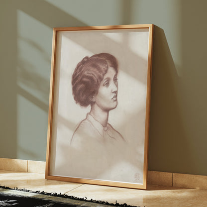 Premium Poster of Artistic Profile of Woman Classic Art Posters