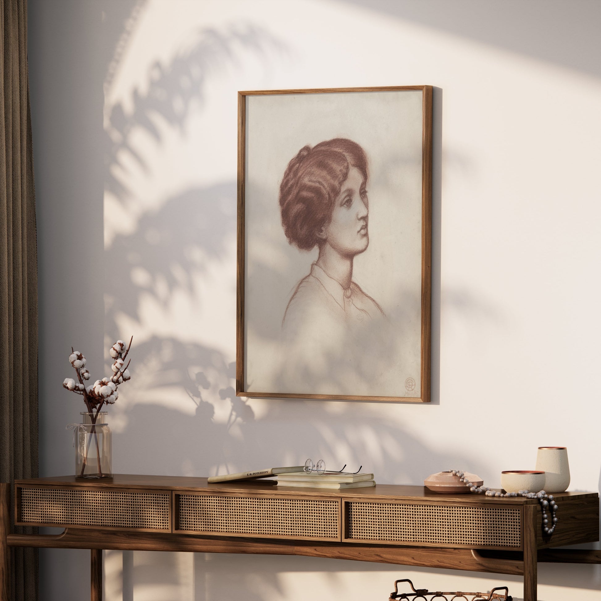 Premium Poster of Artistic Profile of Woman Classic Art Posters