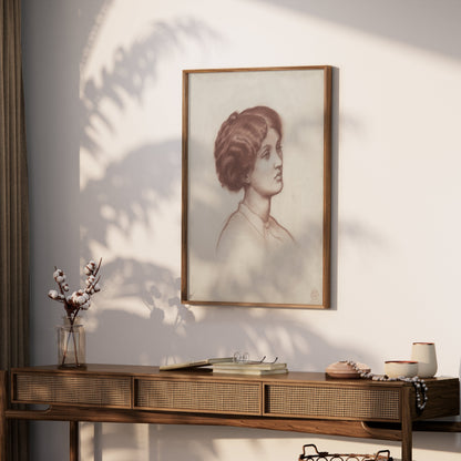 Premium Poster of Artistic Profile of Woman Classic Art Posters