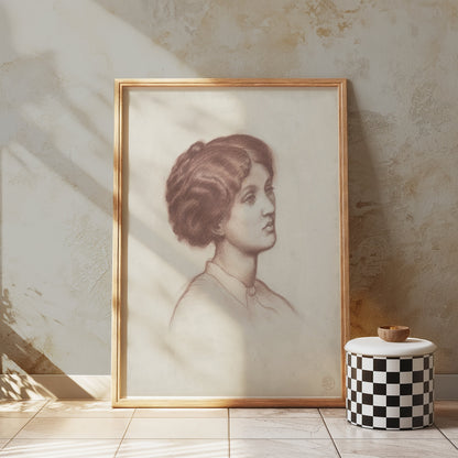 Premium Poster of Artistic Profile of Woman Classic Art Posters