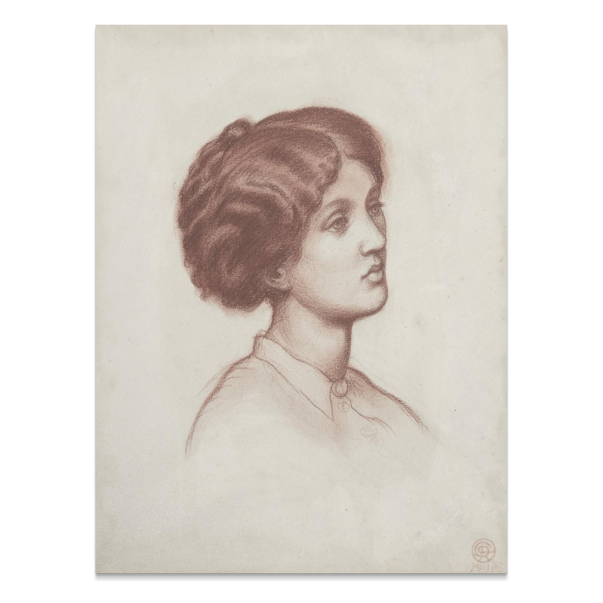 Premium Poster of Artistic Profile of Woman Classic Art Posters
