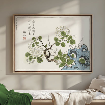 Premium Poster of Asian Traditional Floral Brush Painting Posters