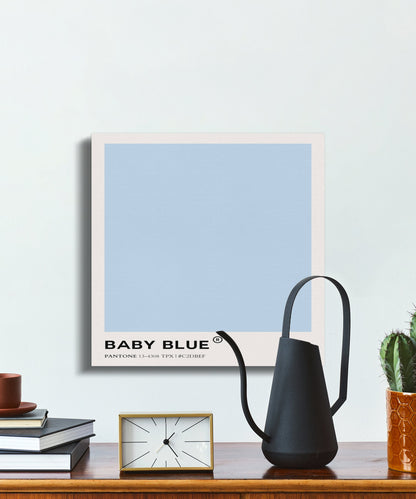 Premium Poster of Baby Blue Pantone Poster Nursery Wall Art Canvas Wraps