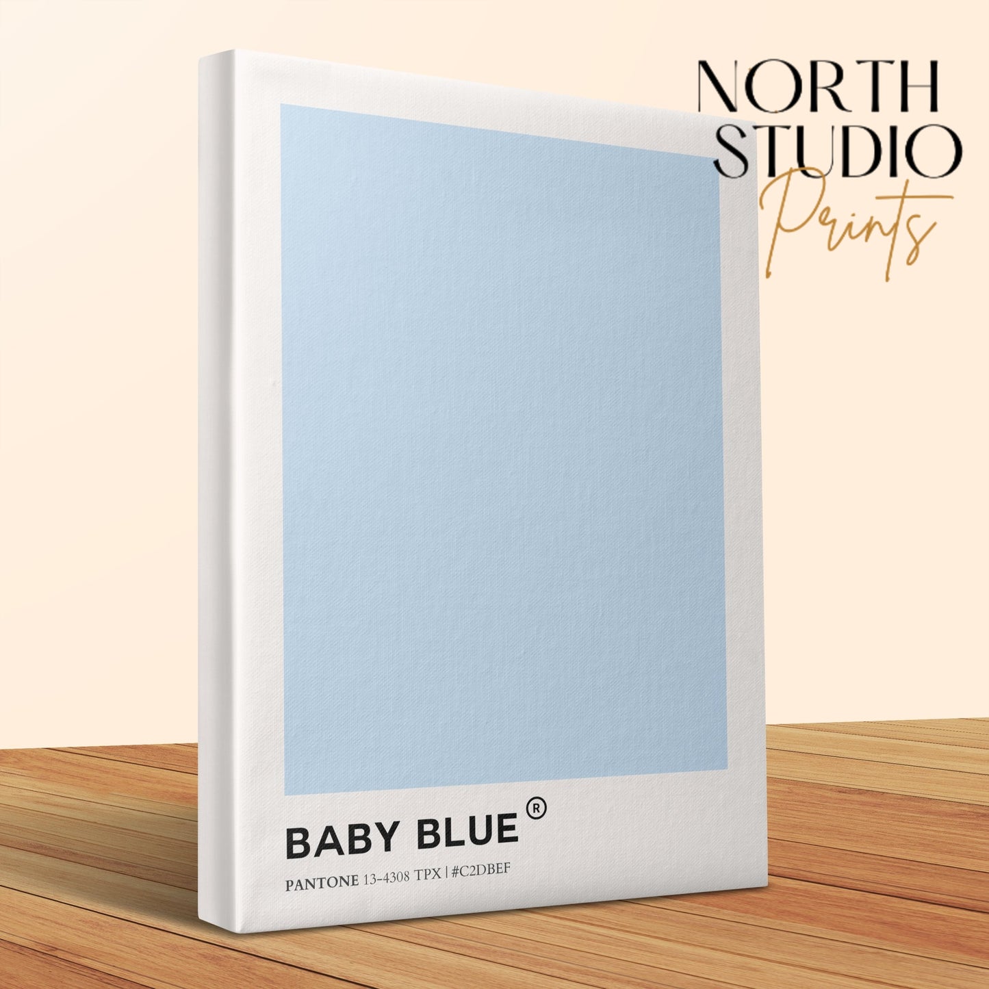 Premium Poster of Baby Blue Pantone Poster Nursery Wall Art Canvas Wraps