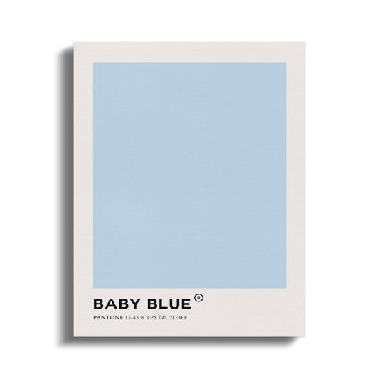 Premium Poster of Baby Blue Pantone Poster Nursery Wall Art Canvas Wraps
