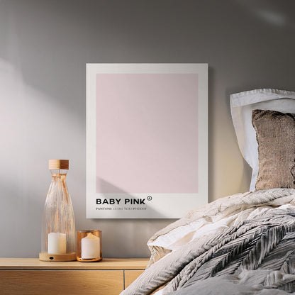 Premium Poster of Baby Pink Nursery Wall Art Pantone Canvas Wraps