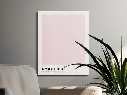 Premium Poster of Baby Pink Nursery Wall Art Pantone Canvas Wraps