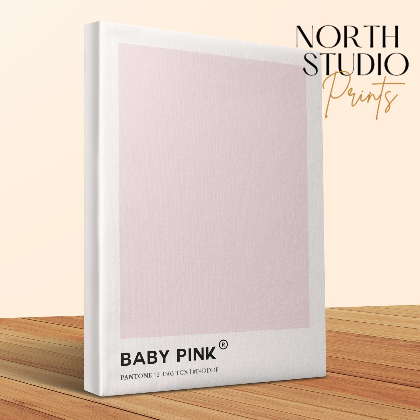 Premium Poster of Baby Pink Nursery Wall Art Pantone Canvas Wraps