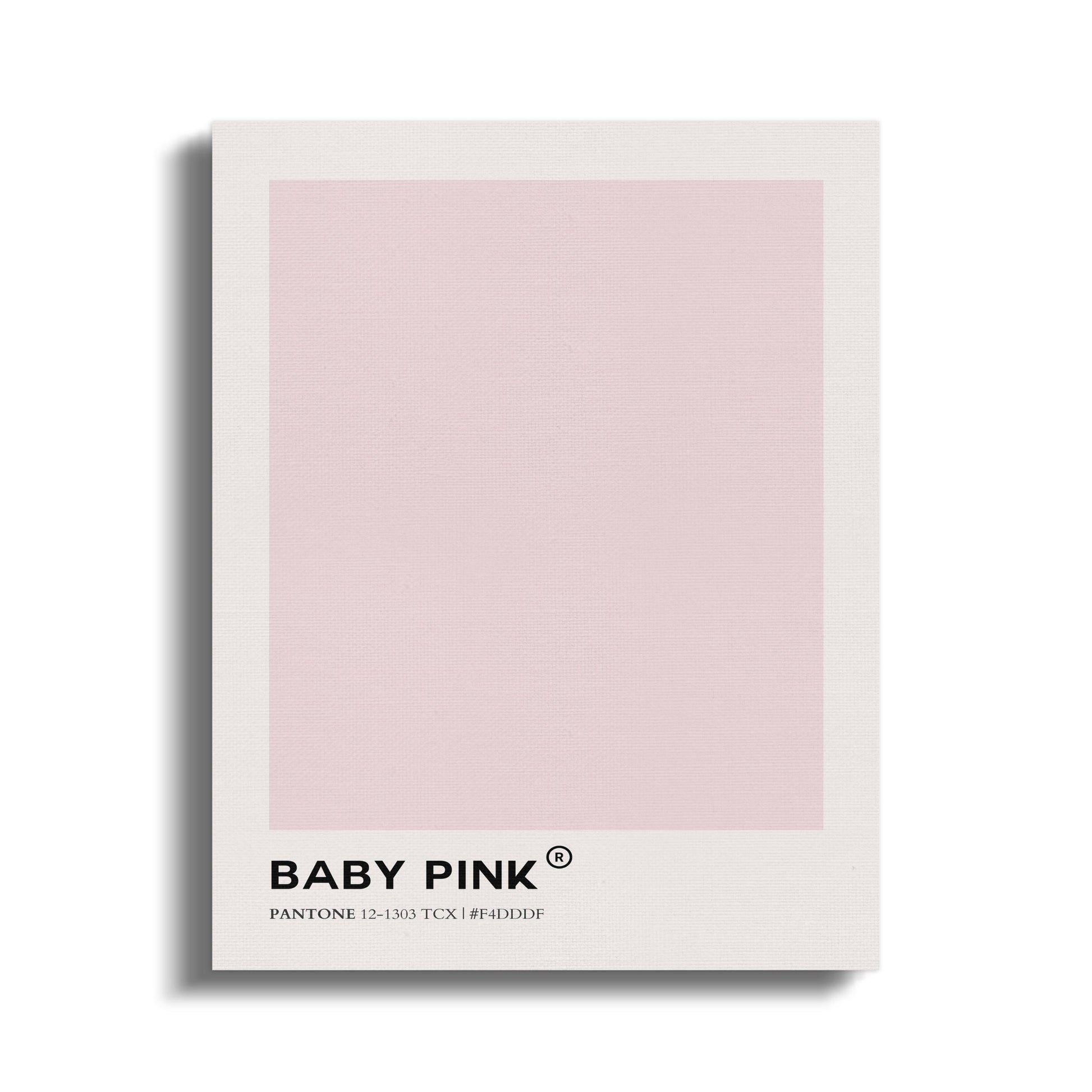 Premium Poster of Baby Pink Nursery Wall Art Pantone Canvas Wraps