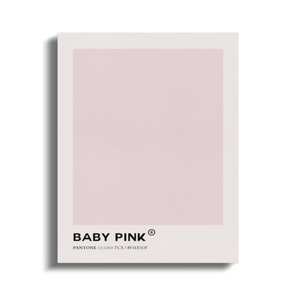 Premium Poster of Baby Pink Nursery Wall Art Pantone Canvas Wraps