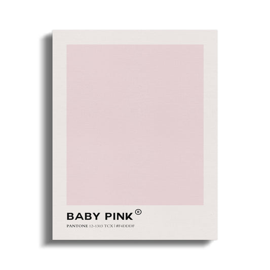 Premium Poster of Baby Pink Nursery Wall Art Pantone Canvas Wraps