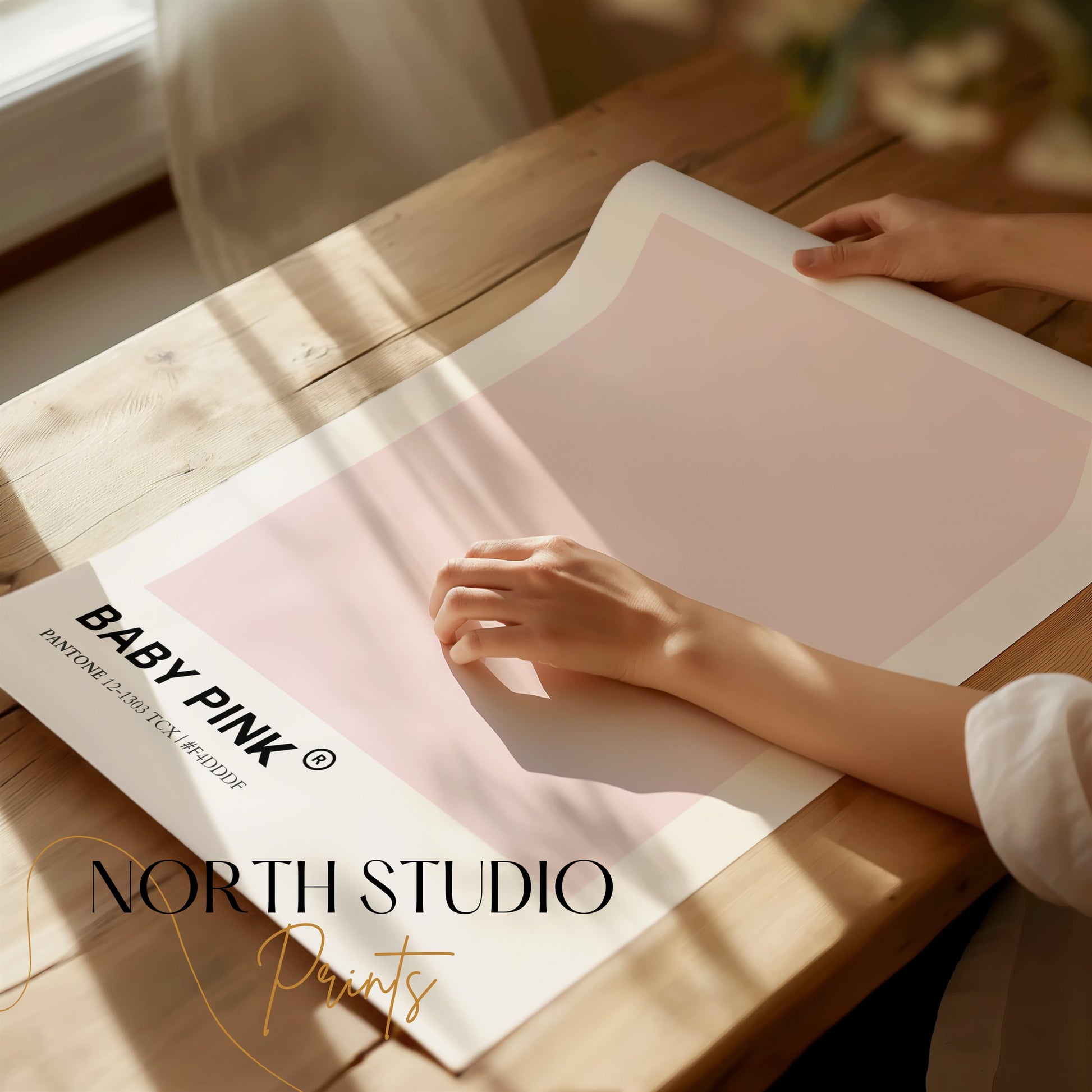 Premium Poster of Baby Pink Pantone Color Chart Pastel Home Decor Posters