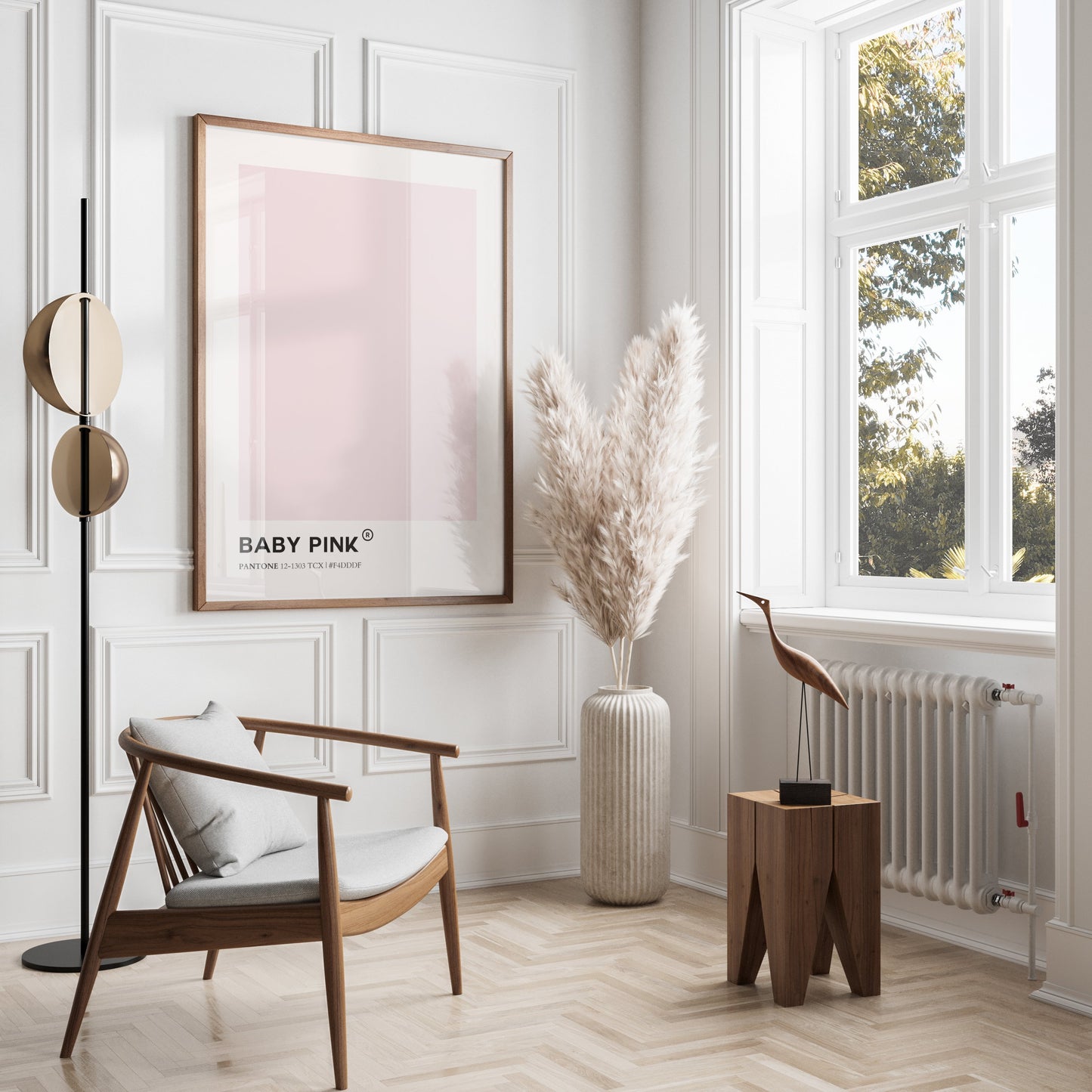 Premium Poster of Baby Pink Pantone Color Chart Pastel Home Decor Posters