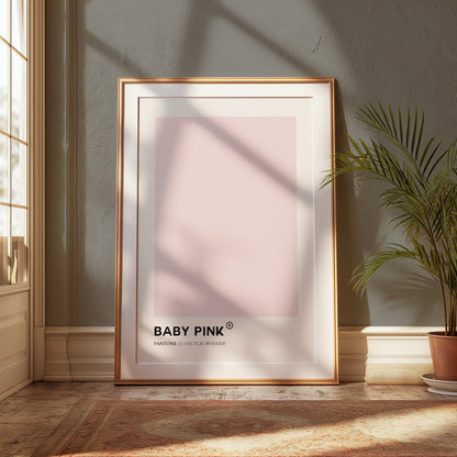 Premium Poster of Baby Pink Pantone Color Chart Pastel Home Decor Posters