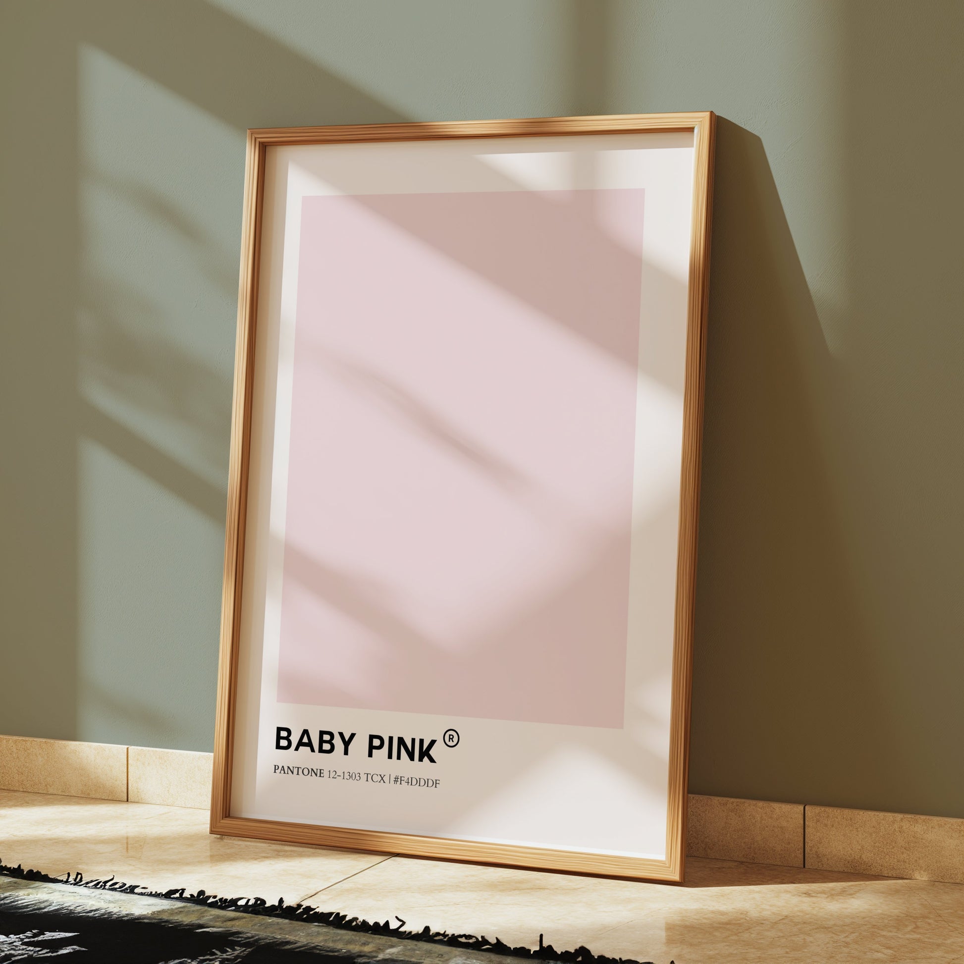 Premium Poster of Baby Pink Pantone Color Chart Pastel Home Decor Posters