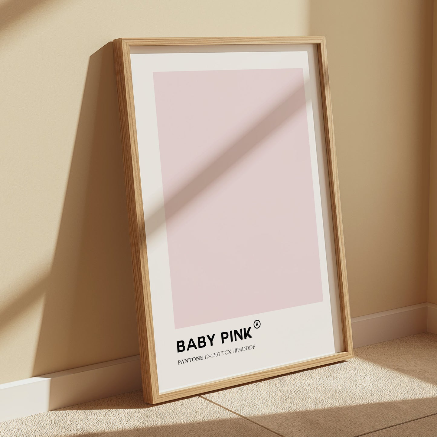 Premium Poster of Baby Pink Pantone Color Chart Pastel Home Decor Posters