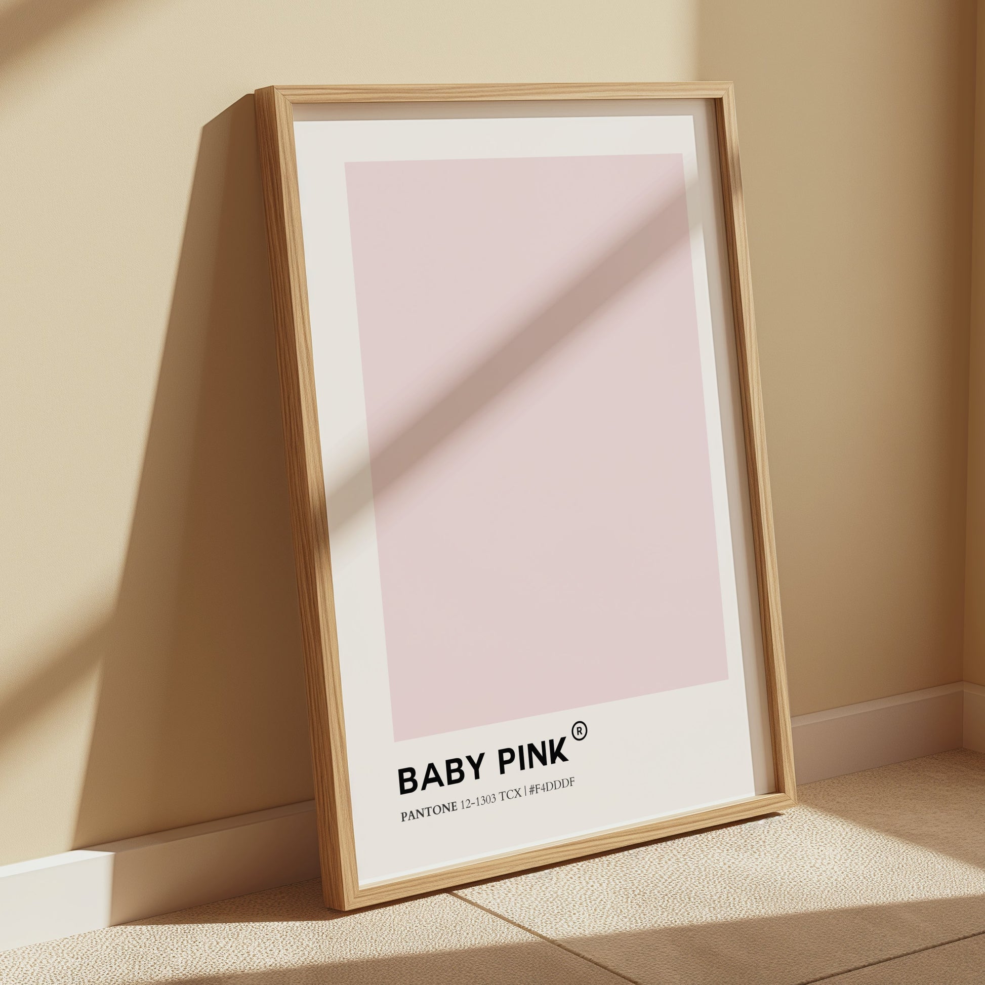 Premium Poster of Baby Pink Pantone Color Chart Pastel Home Decor Posters