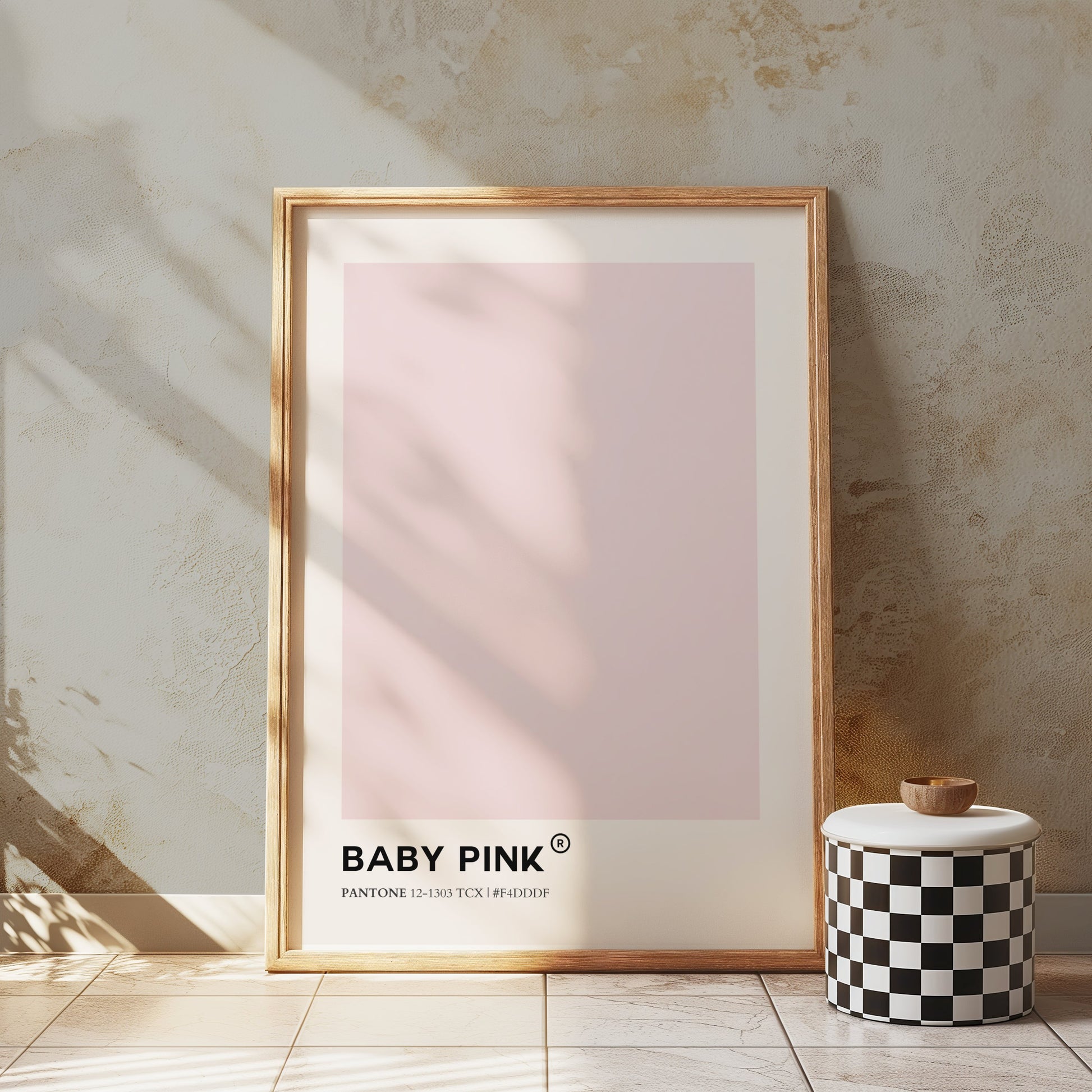 Premium Poster of Baby Pink Pantone Color Chart Pastel Home Decor Posters