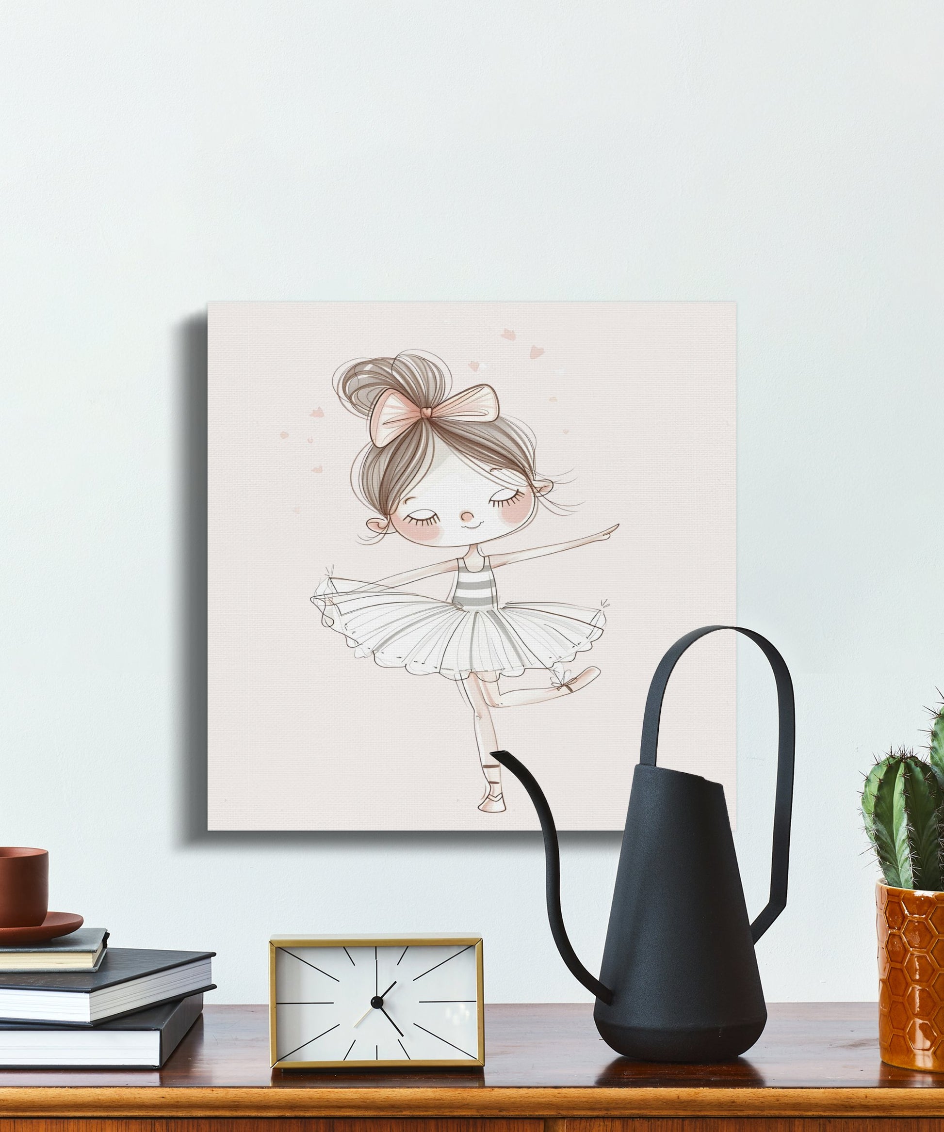 Premium Poster of Ballerina Illustration for Nursery Canvas Wraps