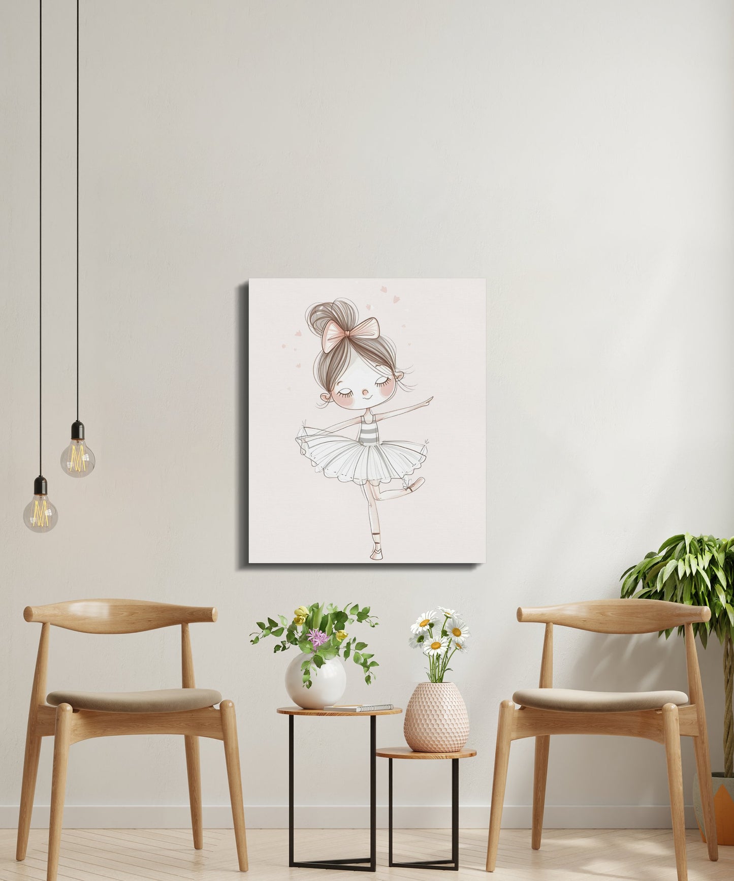 Premium Poster of Ballerina Illustration for Nursery Canvas Wraps