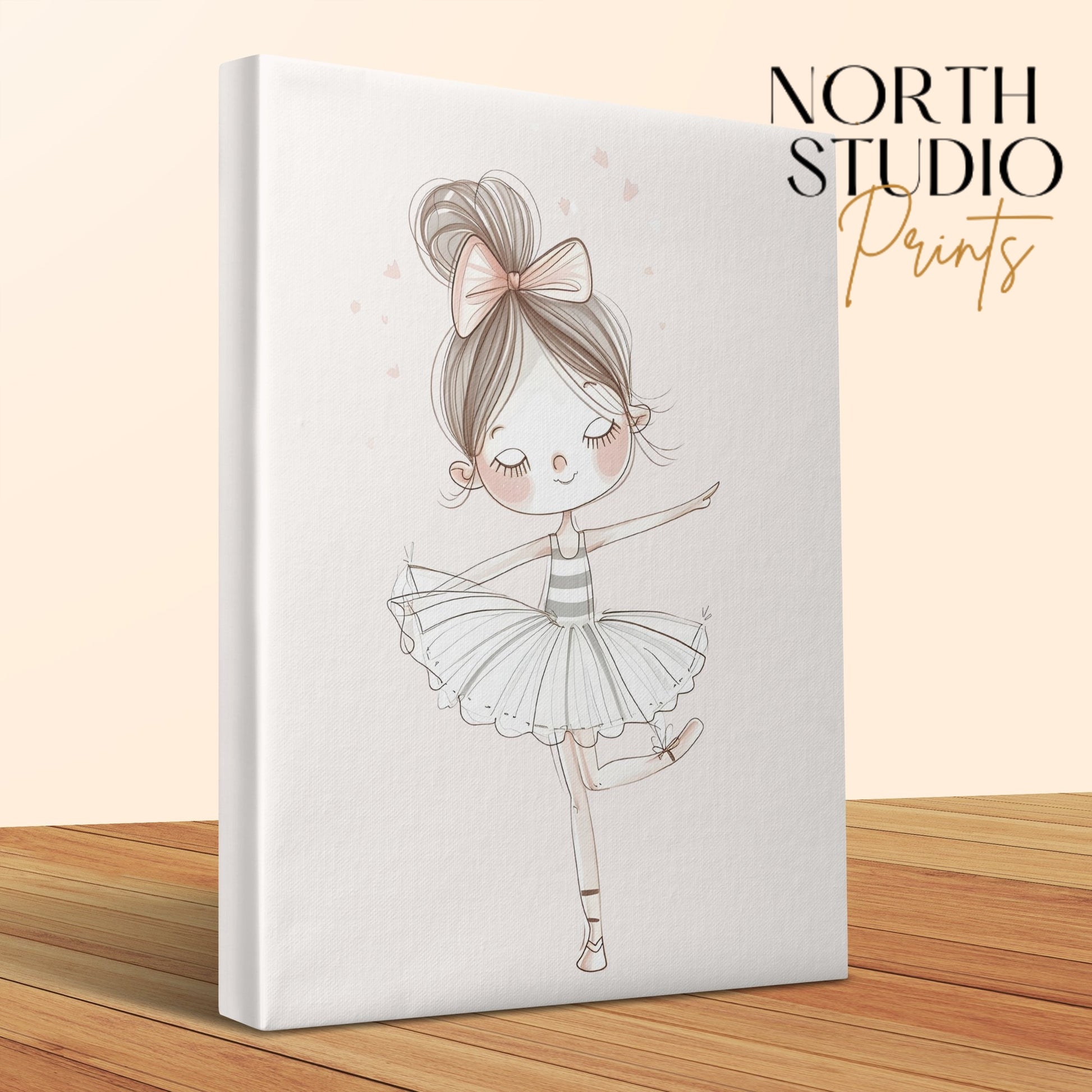 Premium Poster of Ballerina Illustration for Nursery Canvas Wraps