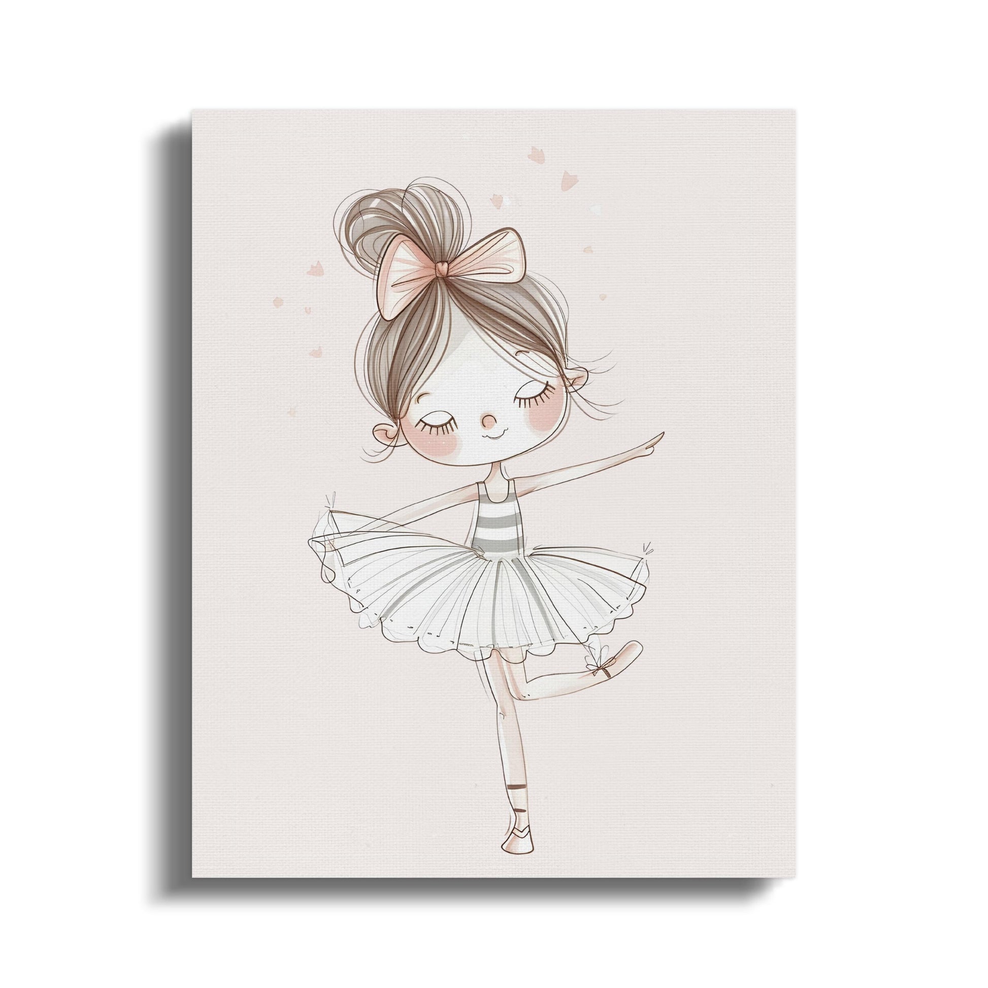 Premium Poster of Ballerina Illustration for Nursery Canvas Wraps
