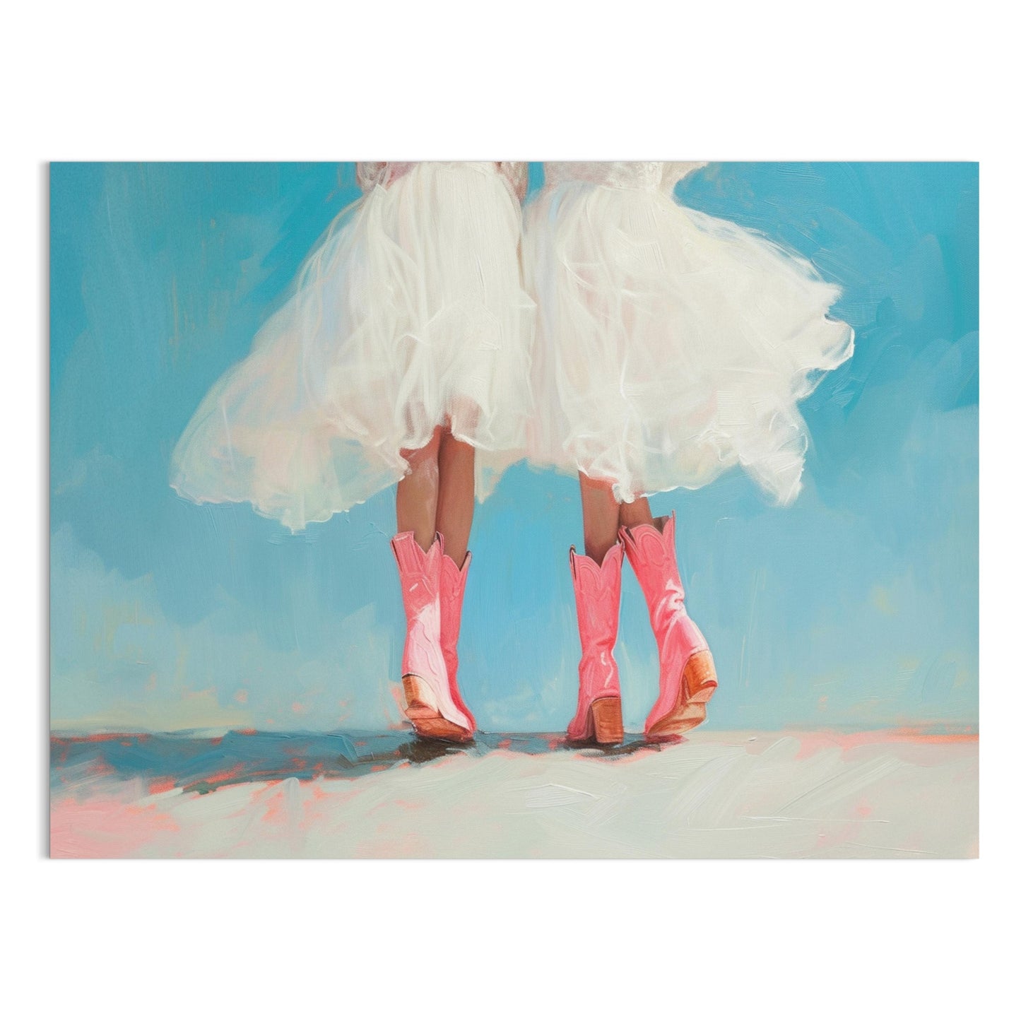 Premium Poster of Ballet Dresses and Pink Cowboy Boots Wall Art Posters
