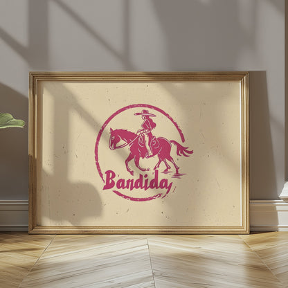 Premium Poster of Bandida Horse Riding Western Art Posters