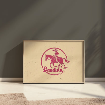 Premium Poster of Bandida Horse Riding Western Art Posters