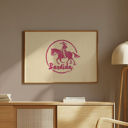 Premium Poster of Bandida Horse Riding Western Art Posters