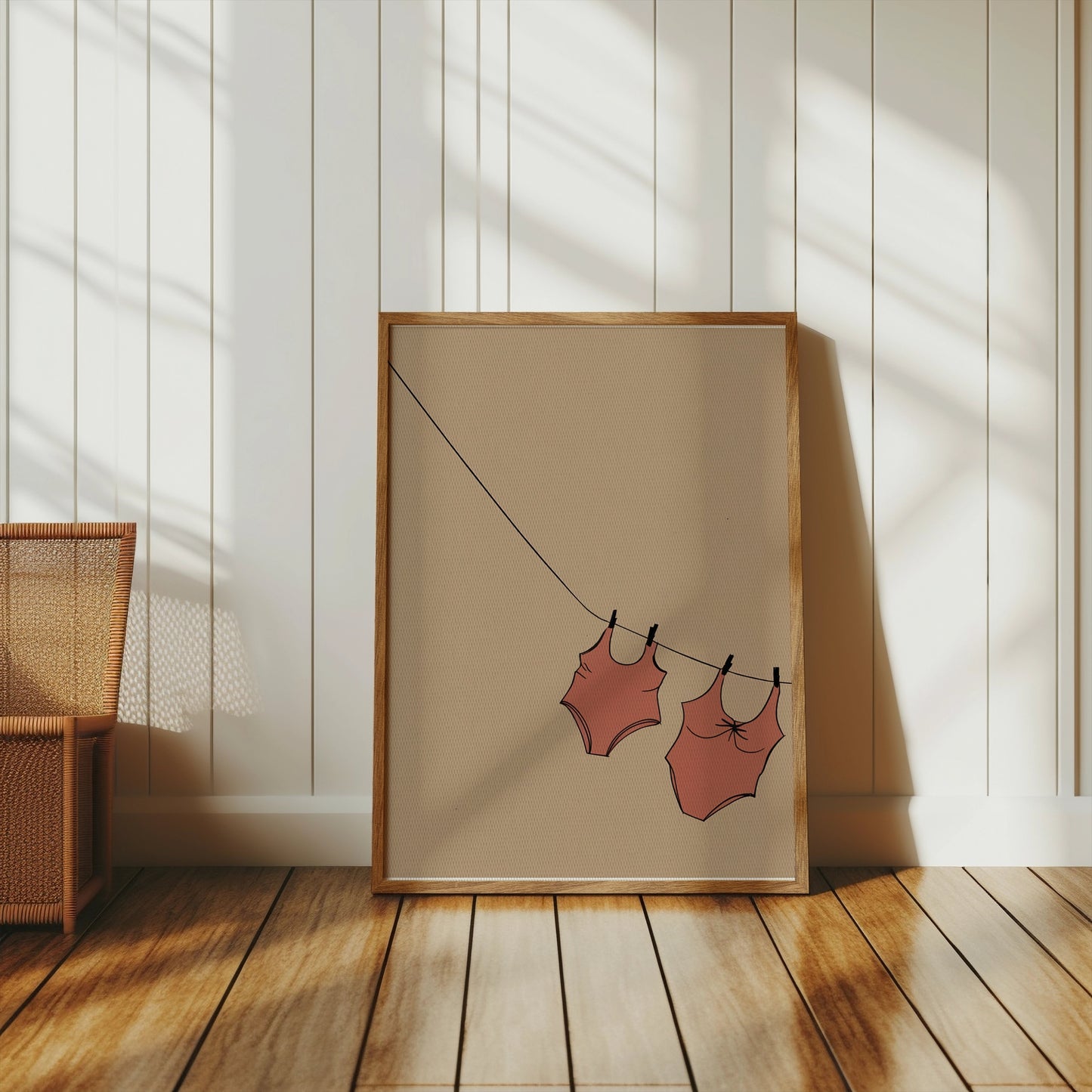 Premium Poster of Bathing Suit Cloth Hanging Minimalist Wall Art Posters