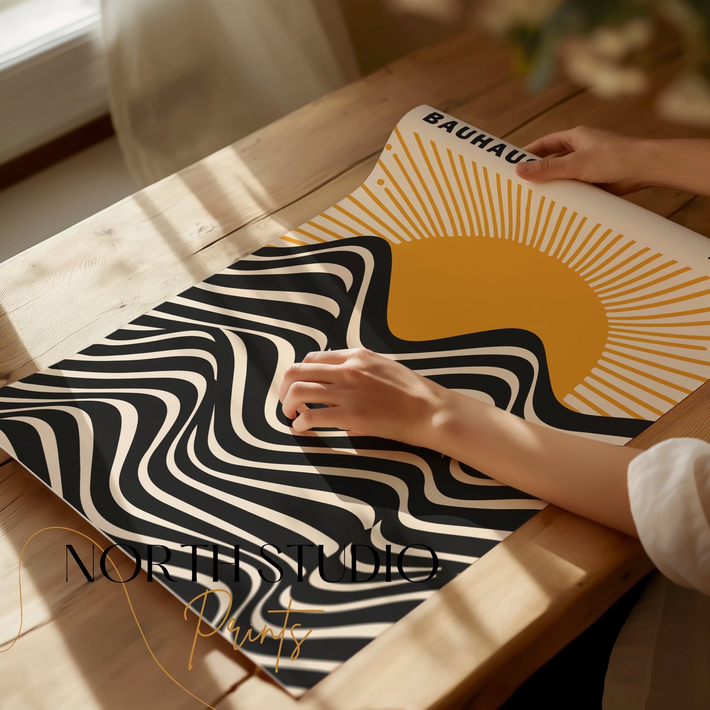Premium Poster of Bauhaus 1923 Abstract Sunrise Art Print Posters