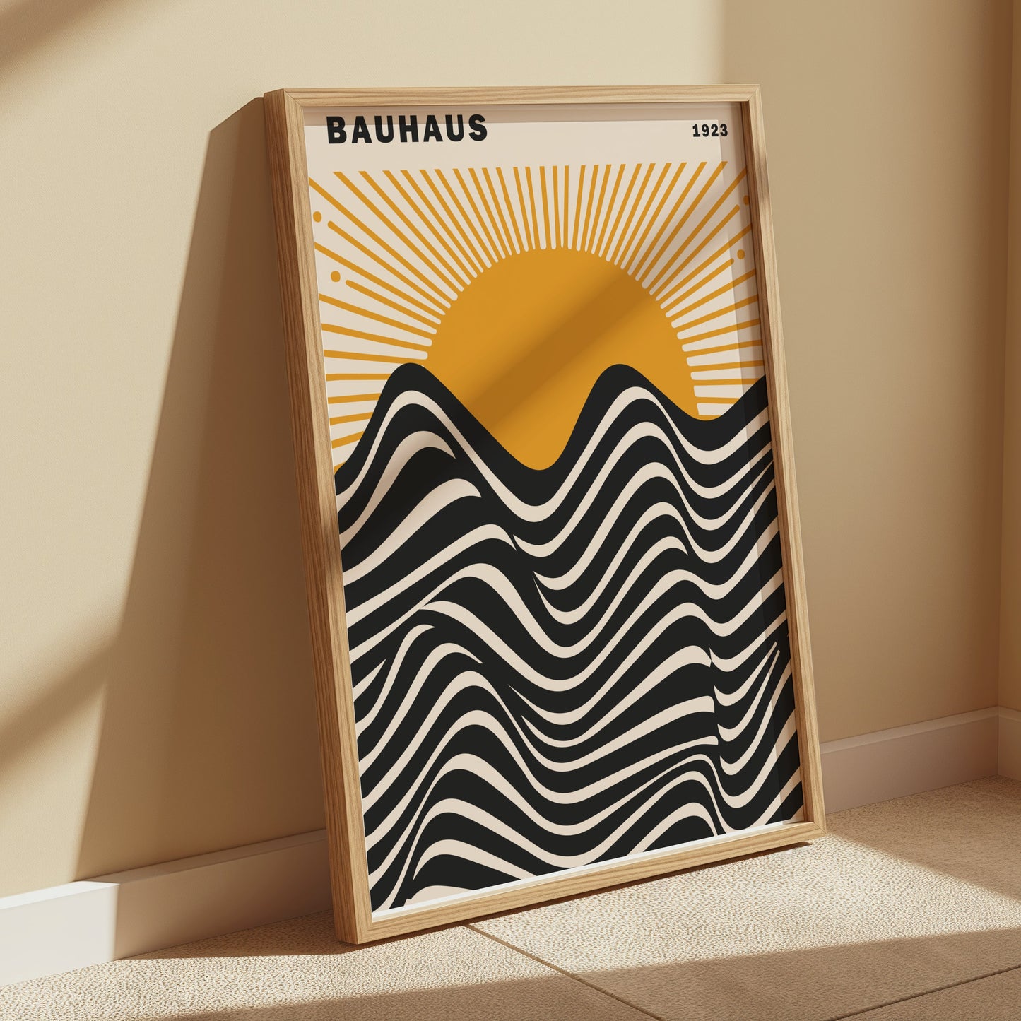 Premium Poster of Bauhaus 1923 Abstract Sunrise Art Print Posters