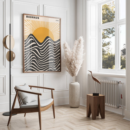 Premium Poster of Bauhaus 1923 Abstract Sunrise Art Print Posters