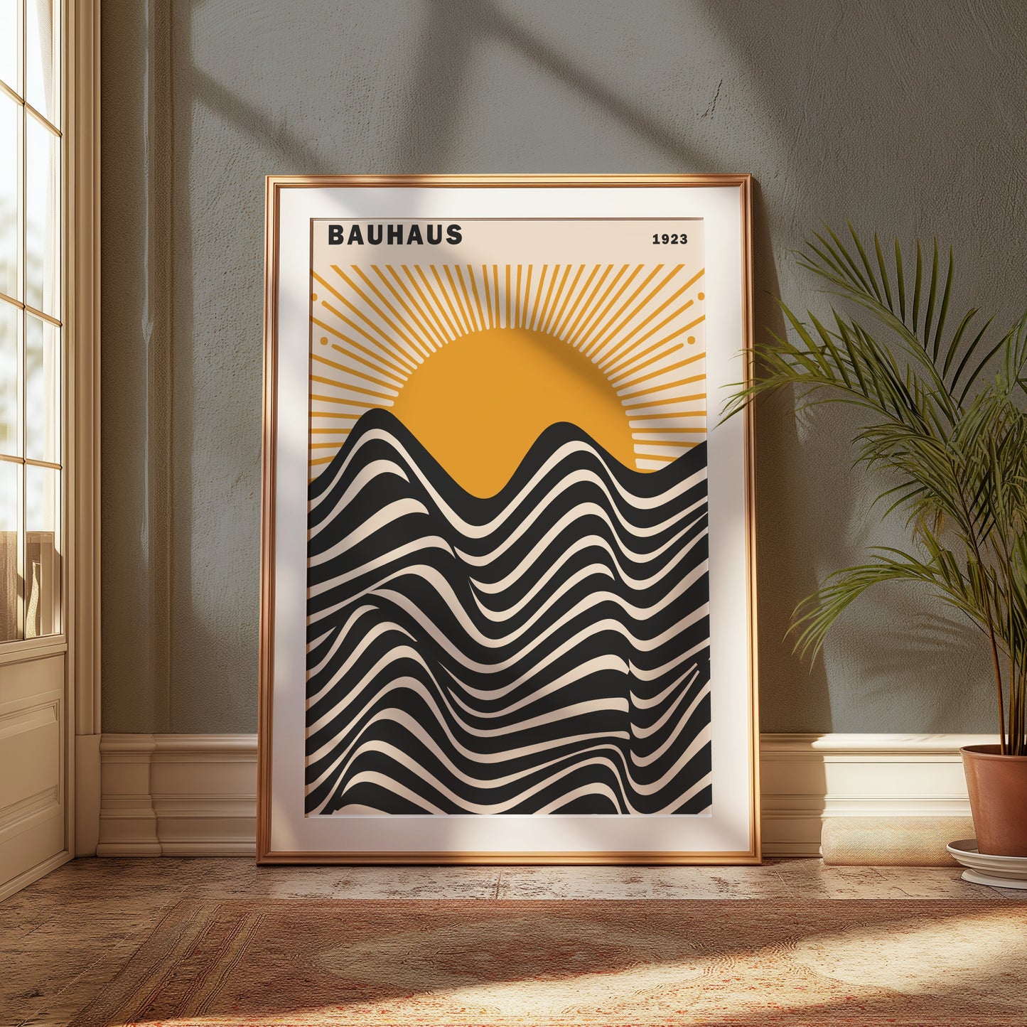 Premium Poster of Bauhaus 1923 Abstract Sunrise Art Print Posters