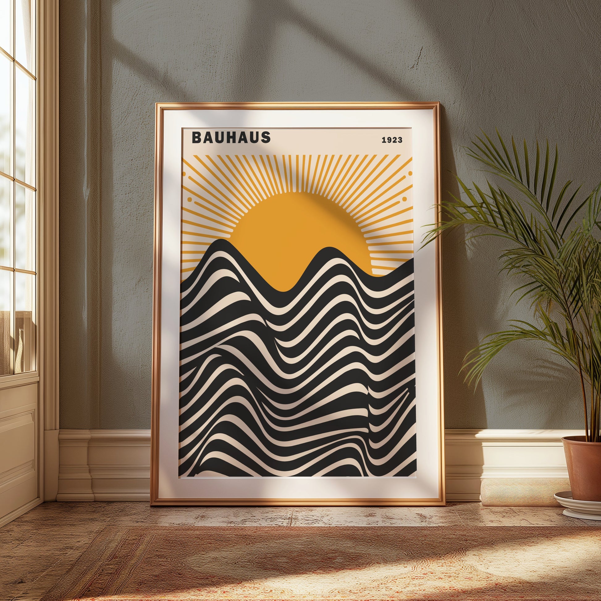 Premium Poster of Bauhaus 1923 Abstract Sunrise Art Print Posters