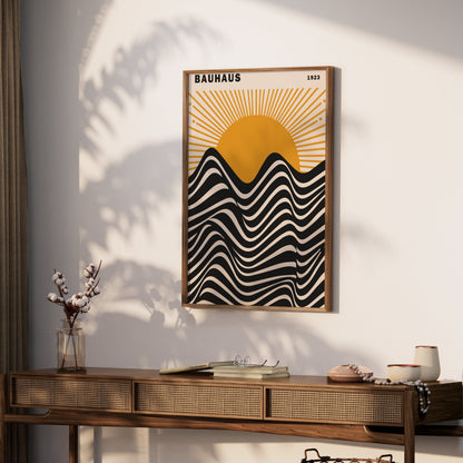 Premium Poster of Bauhaus 1923 Abstract Sunrise Art Print Posters