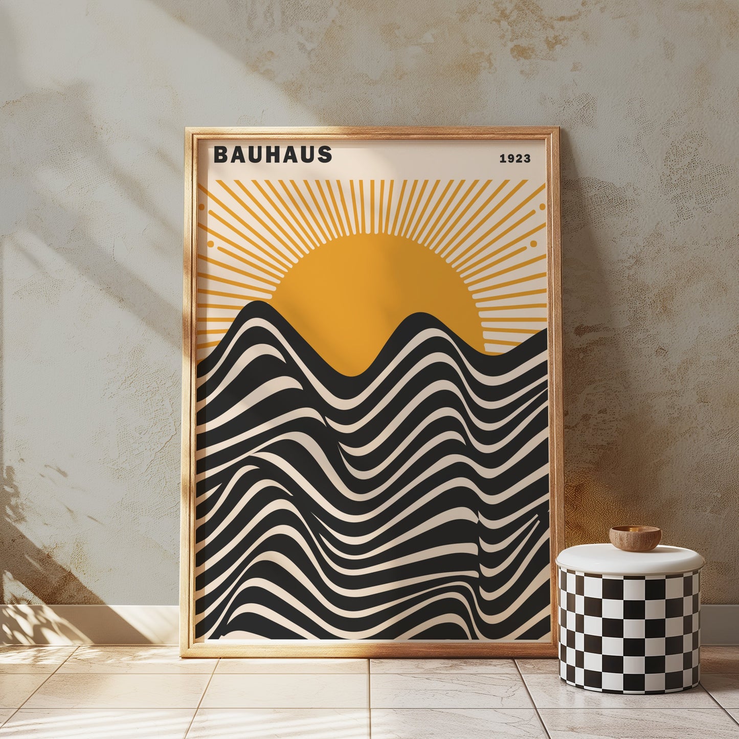 Premium Poster of Bauhaus 1923 Abstract Sunrise Art Print Posters
