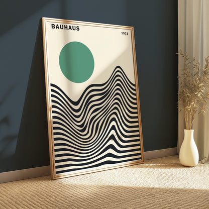 Premium Poster of Bauhaus 1923 Modern Abstract Wave Design Art Posters