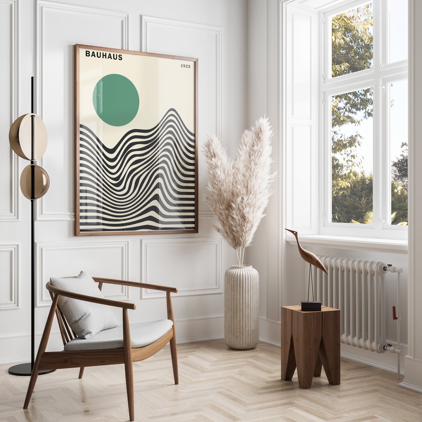 Premium Poster of Bauhaus 1923 Modern Abstract Wave Design Art Posters