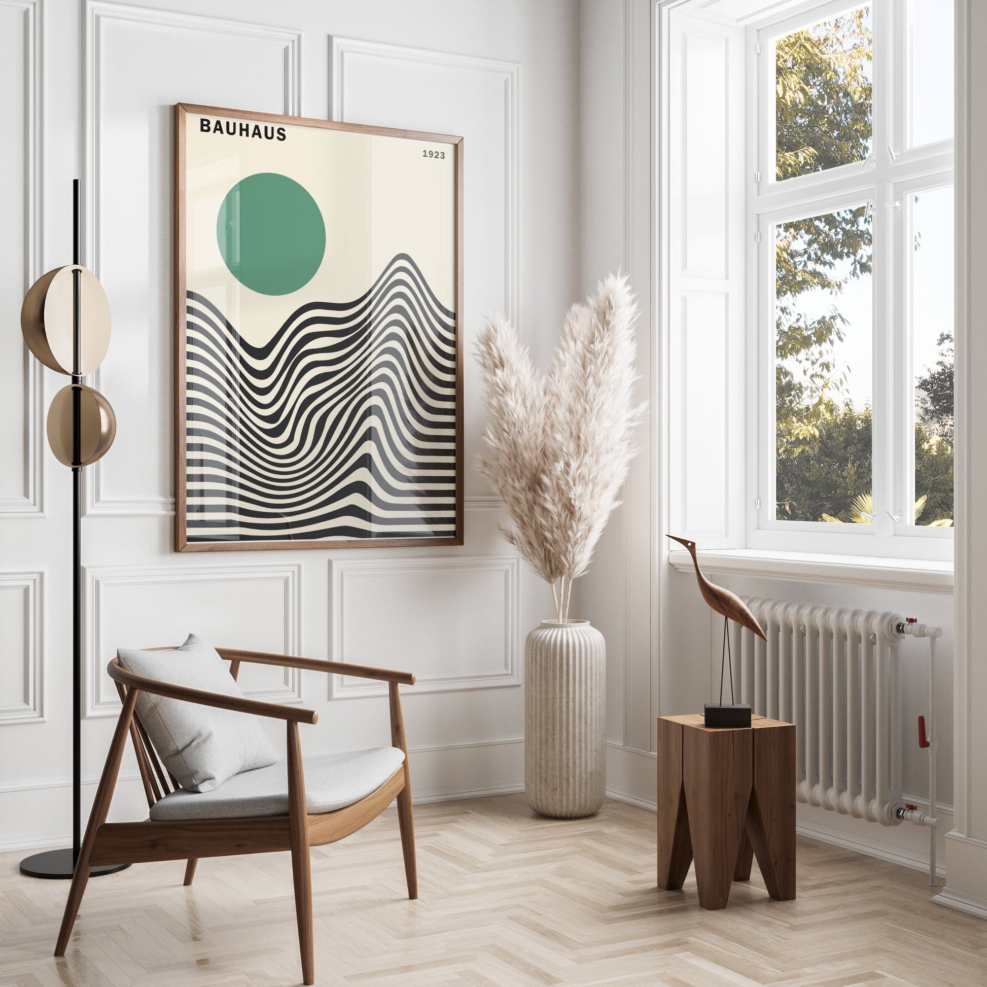 Premium Poster of Bauhaus 1923 Modern Abstract Wave Design Art Posters