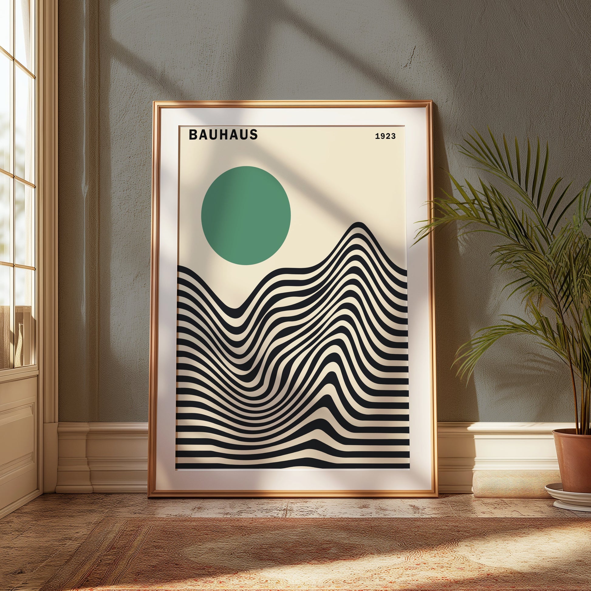 Premium Poster of Bauhaus 1923 Modern Abstract Wave Design Art Posters